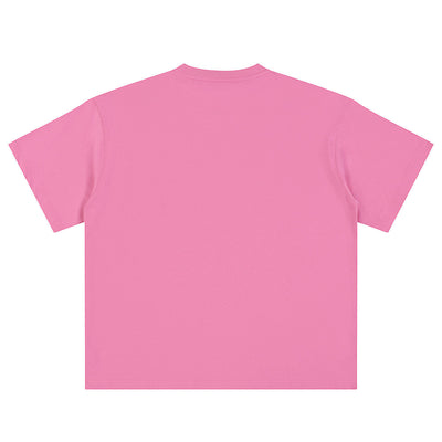 Relaxed Fit Boxy Solid Color Minimal Tee