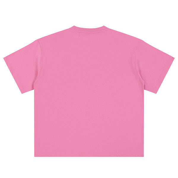 Relaxed Fit Boxy Solid Color Minimal Tee