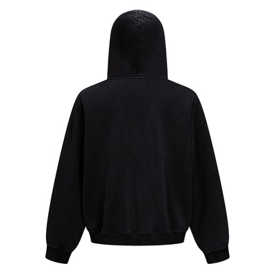 Vintage Oversized Full Zip Kangaroo Pocket Hoodie