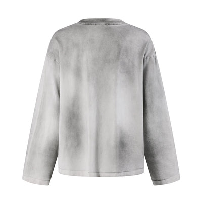 Faded Color Block Pocket Long Sleeve