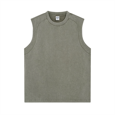 Vintage Washed Muscle Tank Top 275gsm