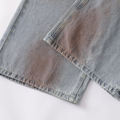 Vintage Rust Wash Loose Fit Jeans