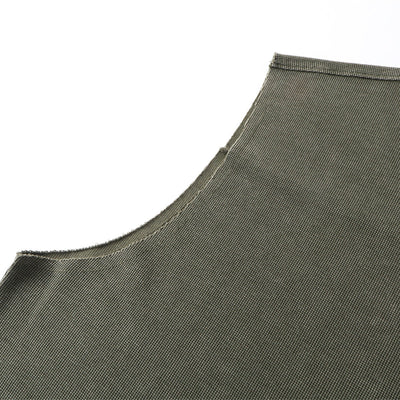 Vintage Washed Knitted Sleeveless Fitted Tank Top