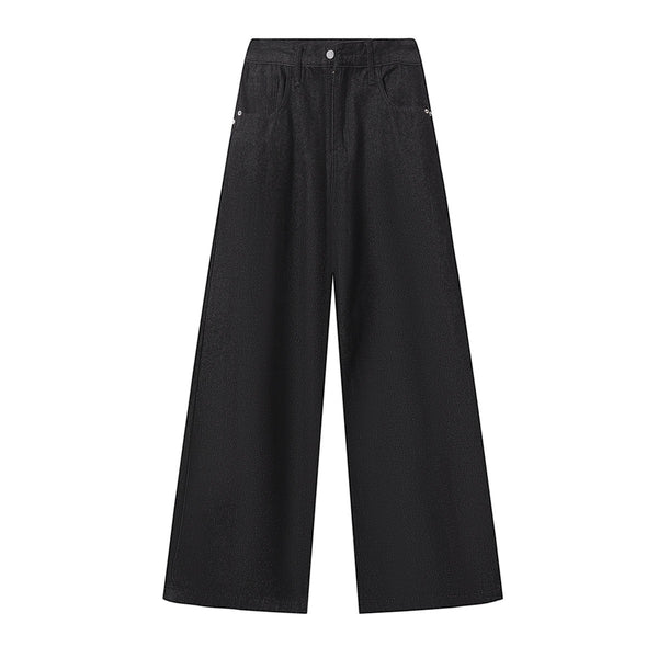 Shibuya Dragon Embroidered Wide Leg Jeans