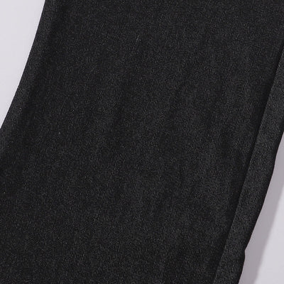 Star Pattern Lace Up High Waist Denim Jeans