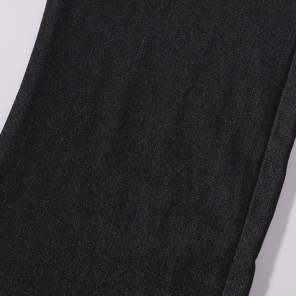 Star Pattern Lace Up High Waist Denim Jeans