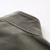 Stand Collar Panel Detail Washed Zip Up Sweatshirt