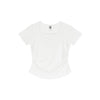 Square Neck Pleated Waist Crop Top 150gsm