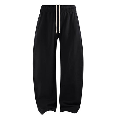 Elastic Drawstring Waist Fleece Jogger Pants