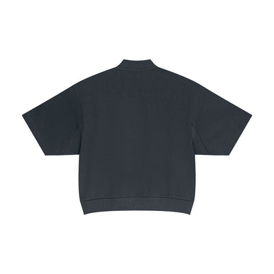 Oversized Mock Neck Short Sleeve T-shirt