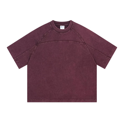 Vintage Washed Patchwork Cotton Tee 285gsm