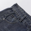 Panel Stitching Detail Dark Washed Denim Shorts