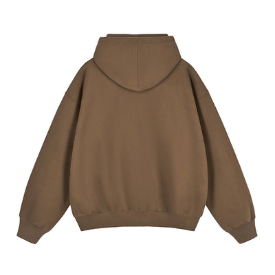 Heavyweight Double-Slider Zipper Fleece Hoodie