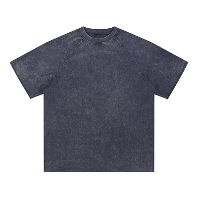 Stone-Washed Raw-Edge T-Shirt 275gsm