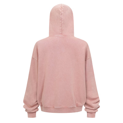 Double Yarn Vintage Washed Zippered Comfort Hoodie