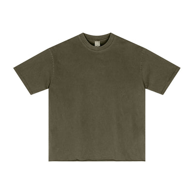 Heavyweight Washed Raw Edge Tee 275gsm