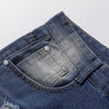 Distressed Ripped Panel Stitching Streetwear Denim Shorts