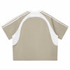 Raglan Sleeve Mesh Panel Sporty Tee