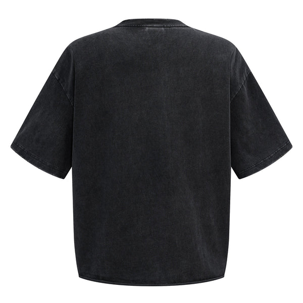 Utility Pocket Distressed Washed Oversized Street Tee