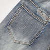 Adjustable Side Strap Distressed High Waist Shorts