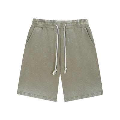 Washed Faded Cotton Sweatshorts