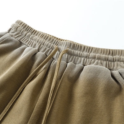 Ombre Color Drawstring Casual Lounge Elastic Waist Shorts