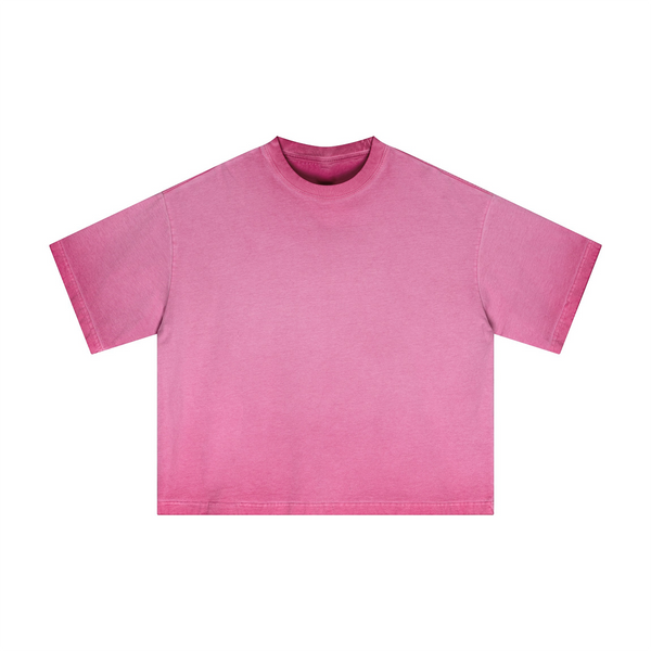 Reverse Fry Washed Vintage Casual Cotton Tee