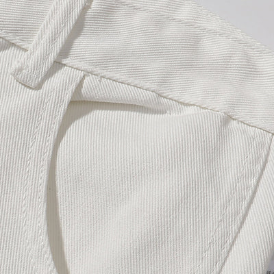 Zipper Hem Slight Flared Leg Cargo Pants