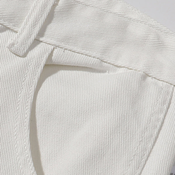 Zipper Hem Slight Flared Leg Cargo Pants