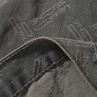 Relaxed Jacquard Denim Trucker Jacket