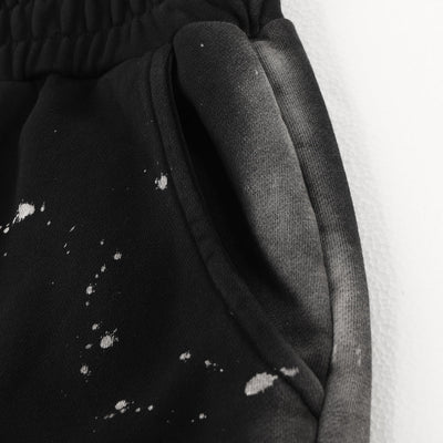 Casual Loose Fit Paint Splatter Elastic Waist Sweatpants