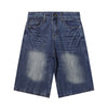 Vintage Washed Distressed Faded Denim Shorts