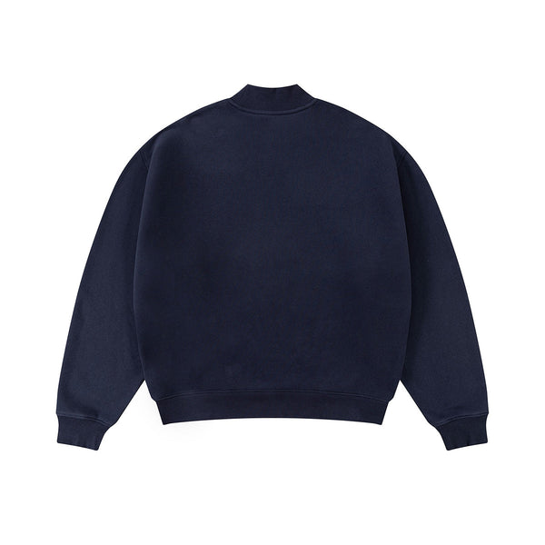 Soft Fleece Mock Neck Pullover Sweatshirt