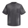 Swirl Dyed Distressed Pocket Loose Fit Crew Tee