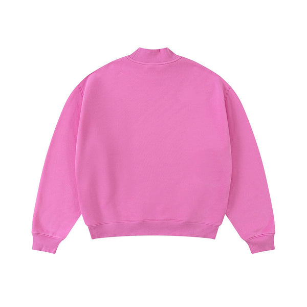 Soft Fleece Mock Neck Pullover Sweatshirt