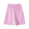 Double Waistband Snow Washed Distressed Shorts