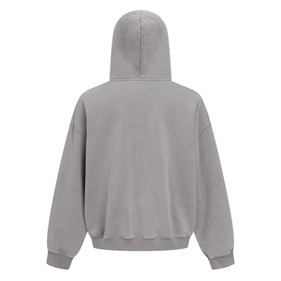 Vintage Oversized Full Zip Kangaroo Pocket Hoodie