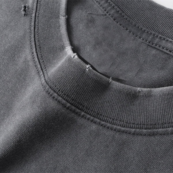 Utility Pocket Distressed Washed Oversized Street Tee