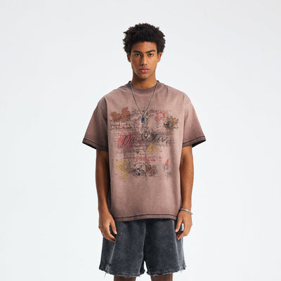 Reversed Vintage-Washed Graphic Tee