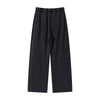 Curved Seam Straight Leg Casual Street Trousers