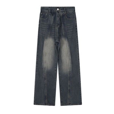 Utility Wide Leg Distressed Denim Jeans