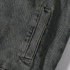 Bold Stitching Distressed Denim Jacket