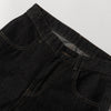 Contrast Stitching Detail Wide Leg Denim Pants