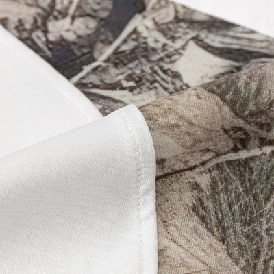 Curved Side Splice Contrast Panel Graphic Tee