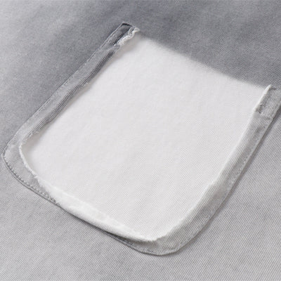 Swirl Dyed Distressed Pocket Loose Fit Crew Tee