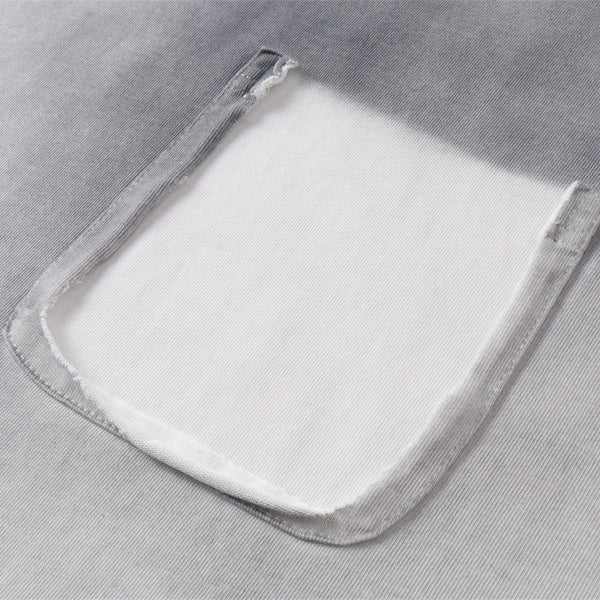 Swirl Dyed Distressed Pocket Loose Fit Crew Tee