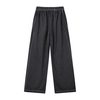 Heavy Wash Vintage Distressed Mesh Straight Pants