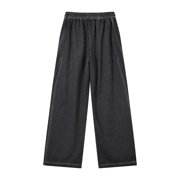 Heavy Wash Vintage Distressed Mesh Straight Pants