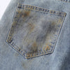 Grunge-Style Paint-Splatter Baggy Jeans
