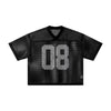 Athletic Mesh Cropped Football Jersey Number 08